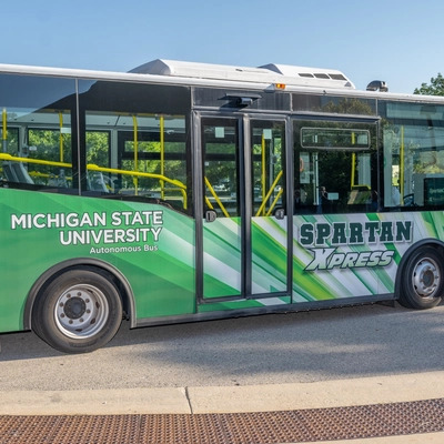 The SpartanXpress autonomous bus. Credit: Derrick L. Turner